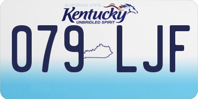 KY license plate 079LJF