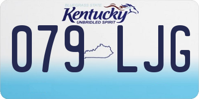 KY license plate 079LJG
