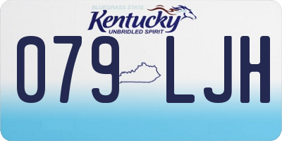 KY license plate 079LJH