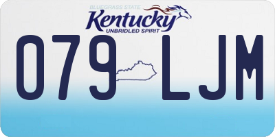 KY license plate 079LJM