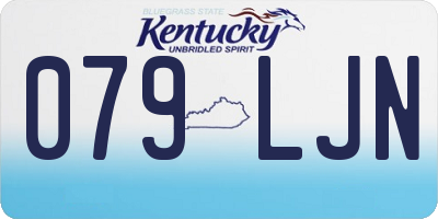 KY license plate 079LJN