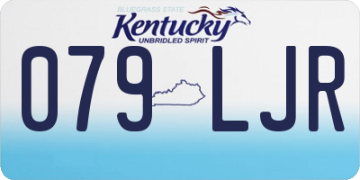 KY license plate 079LJR