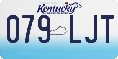 KY license plate 079LJT