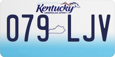 KY license plate 079LJV