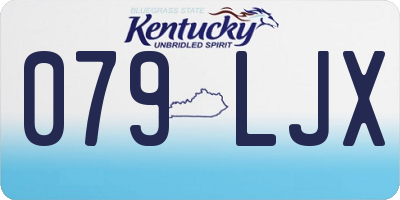 KY license plate 079LJX