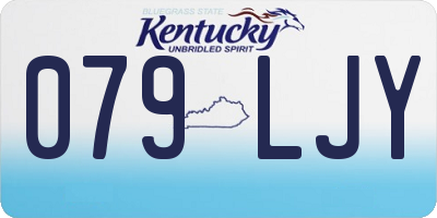 KY license plate 079LJY