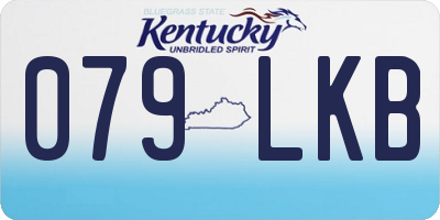 KY license plate 079LKB