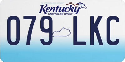 KY license plate 079LKC