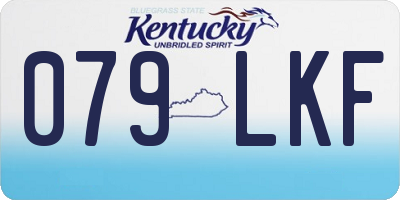 KY license plate 079LKF