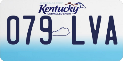 KY license plate 079LVA