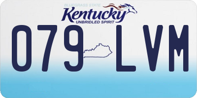 KY license plate 079LVM