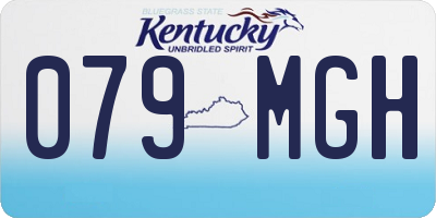 KY license plate 079MGH