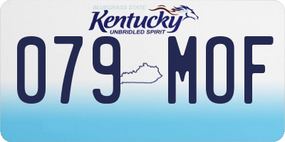 KY license plate 079MOF