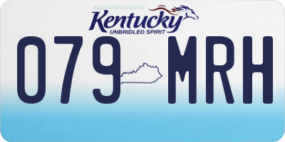 KY license plate 079MRH