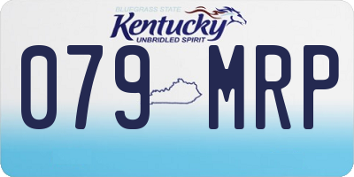 KY license plate 079MRP