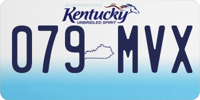 KY license plate 079MVX