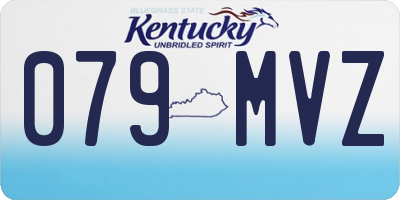 KY license plate 079MVZ