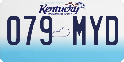 KY license plate 079MYD