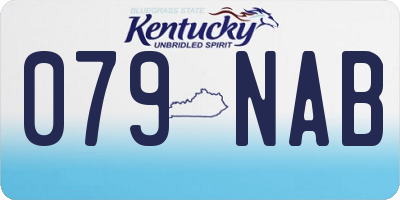 KY license plate 079NAB