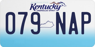 KY license plate 079NAP