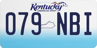 KY license plate 079NBI