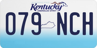 KY license plate 079NCH