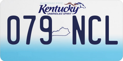 KY license plate 079NCL