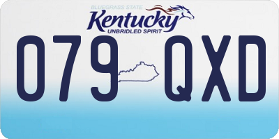 KY license plate 079QXD
