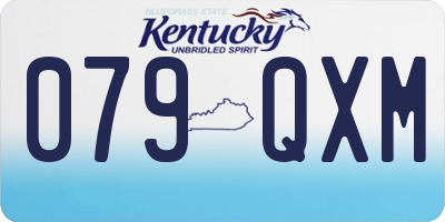 KY license plate 079QXM
