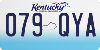 KY license plate 079QYA