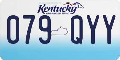 KY license plate 079QYY