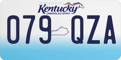 KY license plate 079QZA