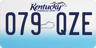 KY license plate 079QZE