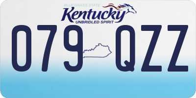 KY license plate 079QZZ
