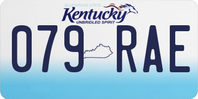KY license plate 079RAE
