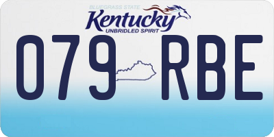 KY license plate 079RBE