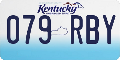KY license plate 079RBY