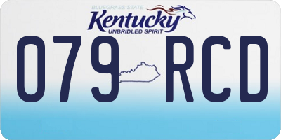 KY license plate 079RCD