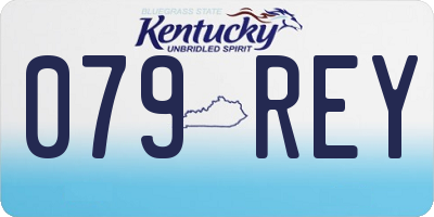 KY license plate 079REY