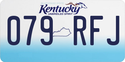 KY license plate 079RFJ