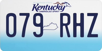 KY license plate 079RHZ