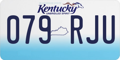 KY license plate 079RJU