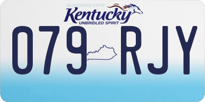 KY license plate 079RJY