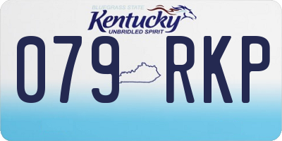 KY license plate 079RKP
