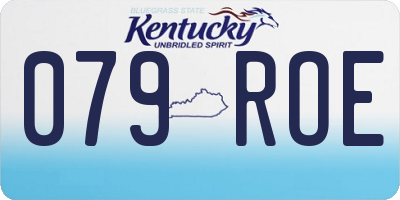 KY license plate 079ROE