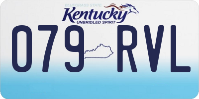 KY license plate 079RVL