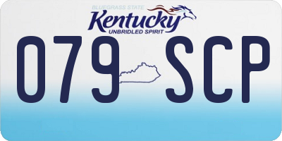 KY license plate 079SCP