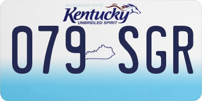 KY license plate 079SGR