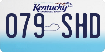 KY license plate 079SHD