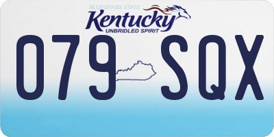 KY license plate 079SQX